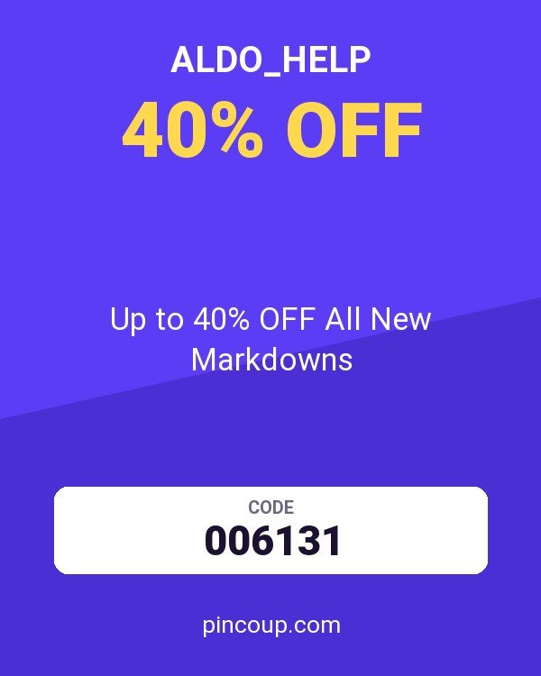ALDO_Help coupon: Up to 40% OFF All New Markdowns
