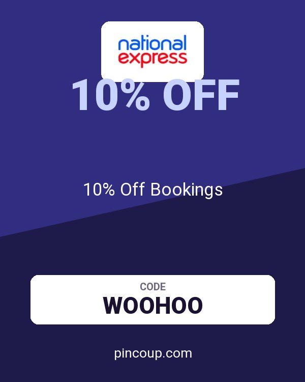 National Express coupon: 10% Off Bookings