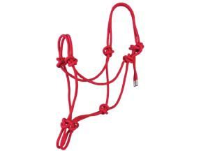 Basic Poly Rope Halter Red Average at Horse.com