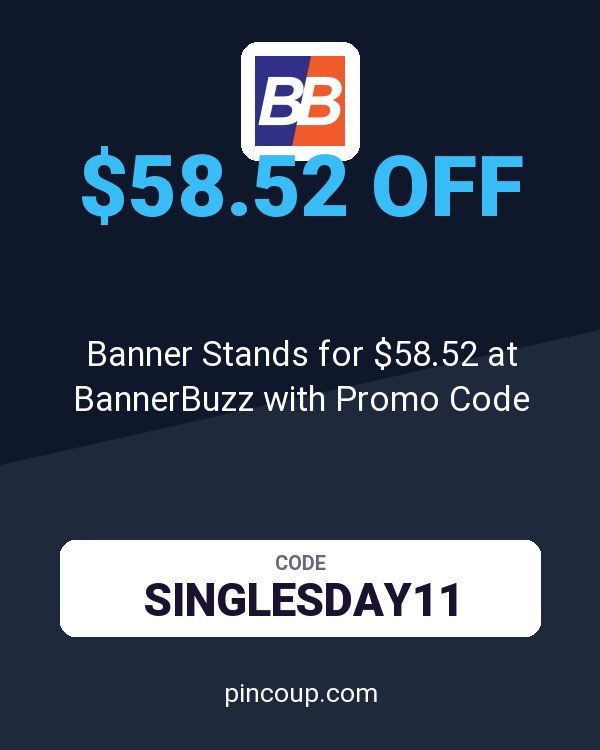 Banner Stands for $58.52 at BannerBuzz with Promo Code