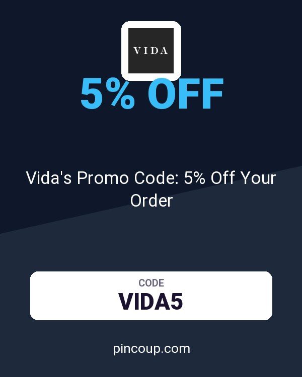 Vida's Promo Code: 5% Off Your Order