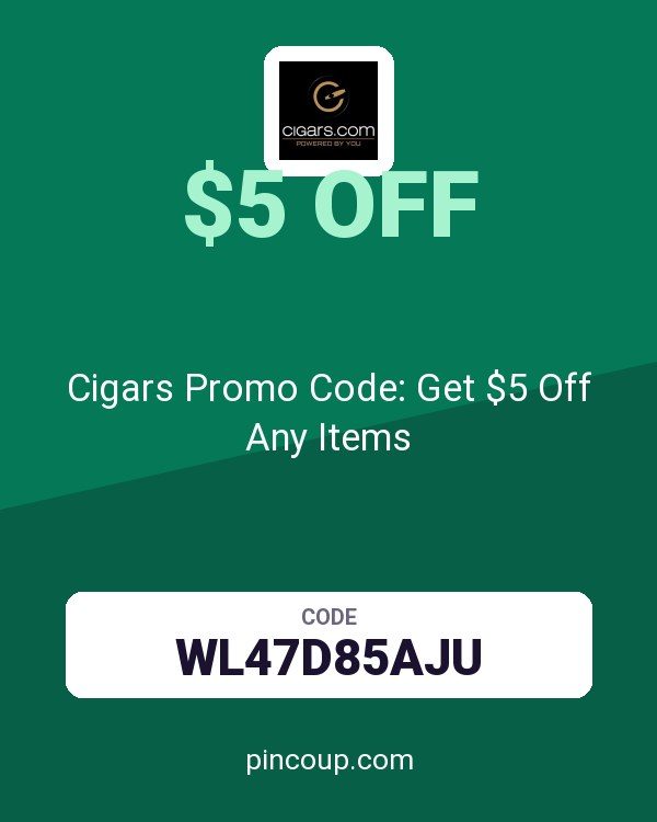 Cigars.com coupon: Cigars Promo Code: Get $5 Off Any Items