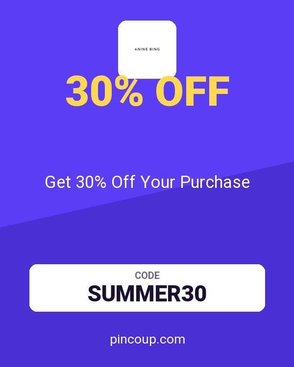 ANINE BING coupon: Get 30% Off Your Purchase