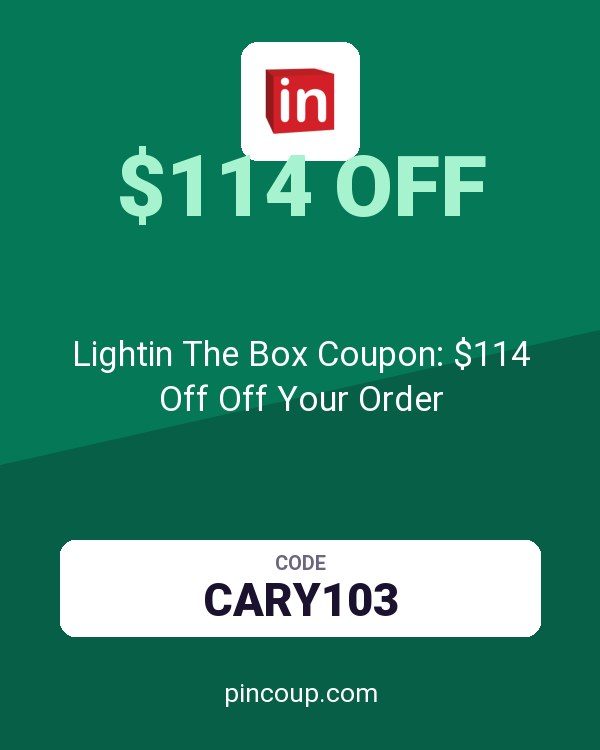 Lightin The Box Coupon: $114 Off Off Your Order