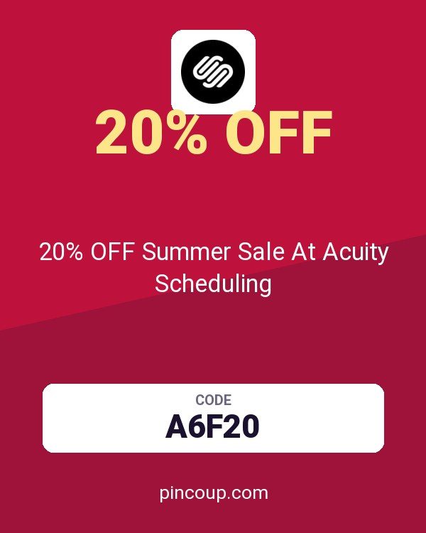 Squarespace coupon: 20% OFF Summer Sale At Acuity Scheduling