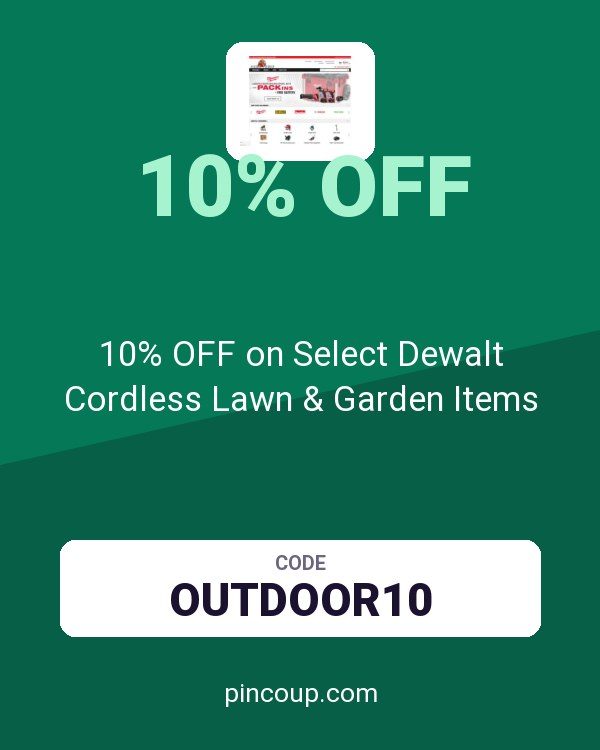 Acme Tools coupon: 10% OFF on Select Dewalt Cordless Lawn & Garden Items