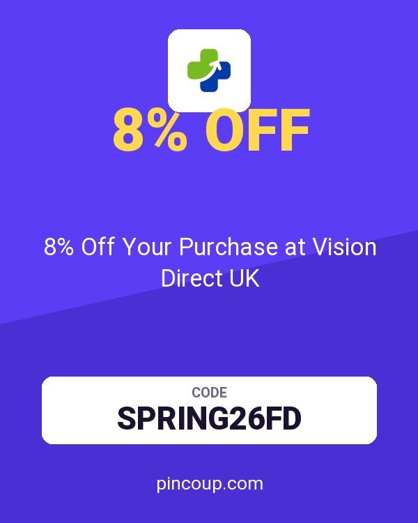 8% Off Your Purchase at Vision Direct UK