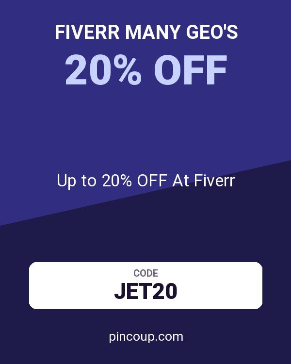 Fiverr Many GEO's coupon: Up to 20% OFF At Fiverr