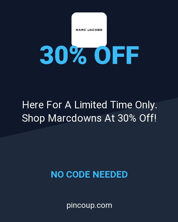 Marc Jacobs coupon: Here For A Limited Time Only. Shop Marcdowns At 30% Off!