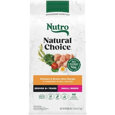 Nutro Natural Choice Senior Small Breed Dry Dog Food Chicken And Brown Rice 5 Lbs. at Walmart.com