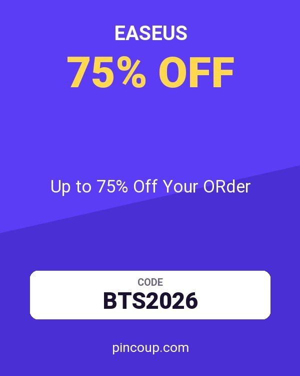 EaseUS coupon: Up to 75% Off Your ORder