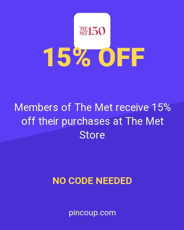 Members of The Met receive 15% off their purchases at The Met Store