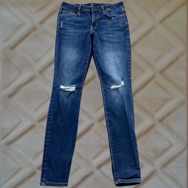 Gap Jeans Womens Size 28 Skinny Legging Mid Rise Blue Denim Medium Wash Distressed, Women's at Grailed