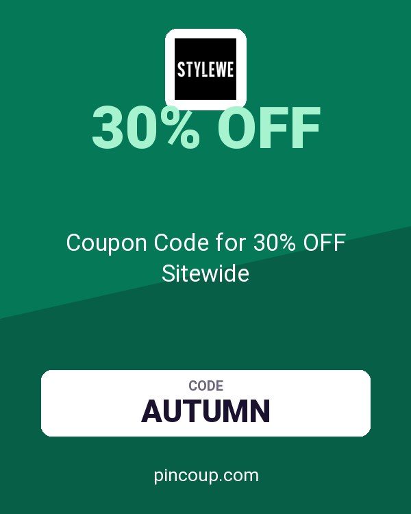 StyleWe: Coupon Code for 30% OFF Sitewide