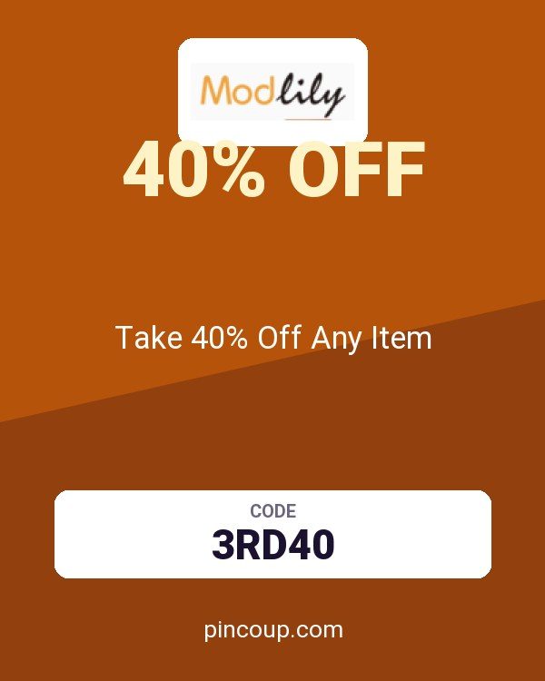 Modlily coupon: Take 40% Off Any Item