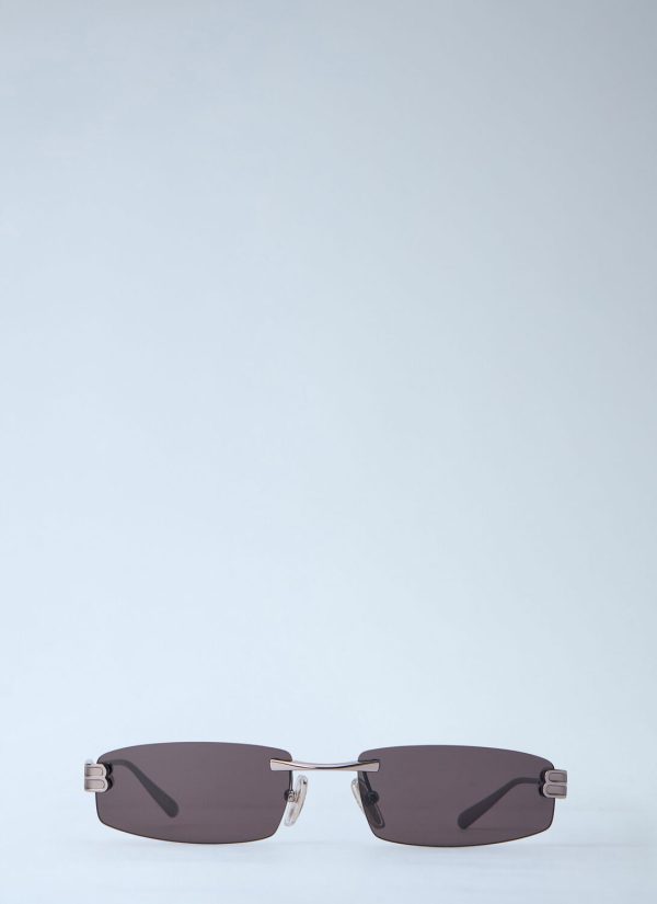 Balenciaga Gossip Rectangle Sunglasses - Man Sunglasses Silver One Size at LN-CC