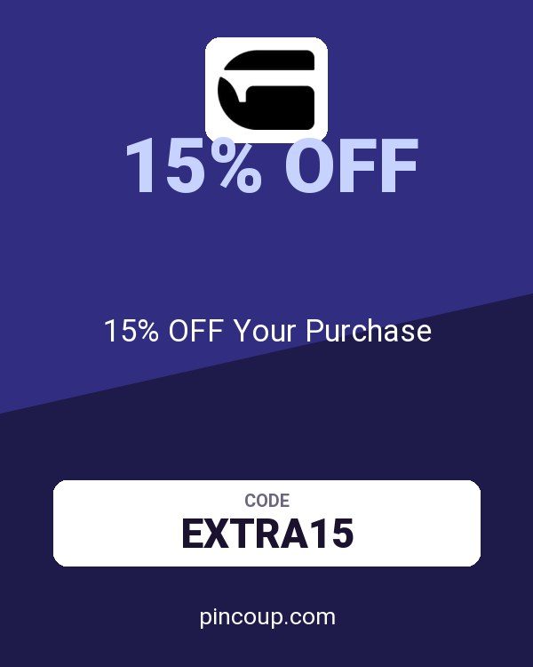 G-STAR coupon: 15% OFF Your Purchase