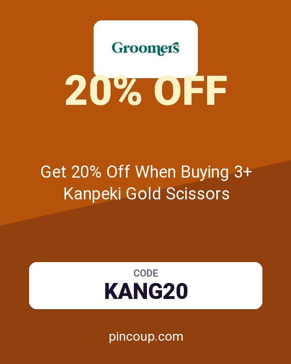Groomers Online coupon: Get 20% Off When Buying 3+ Kanpeki Gold Scissors