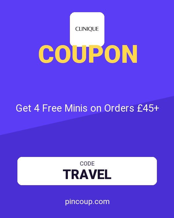 Clinique coupon: Get 4 Free Minis on Orders £45+