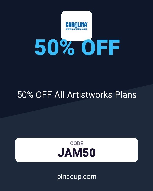 Carolina coupon: 50% OFF All Artistworks Plans