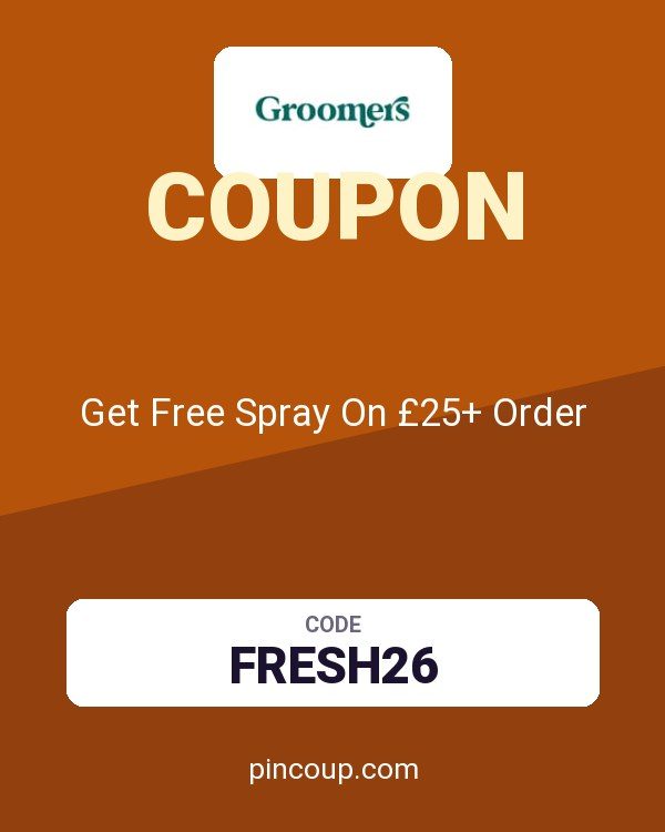 Groomers Online coupon: Get Free Spray On £25+ Order