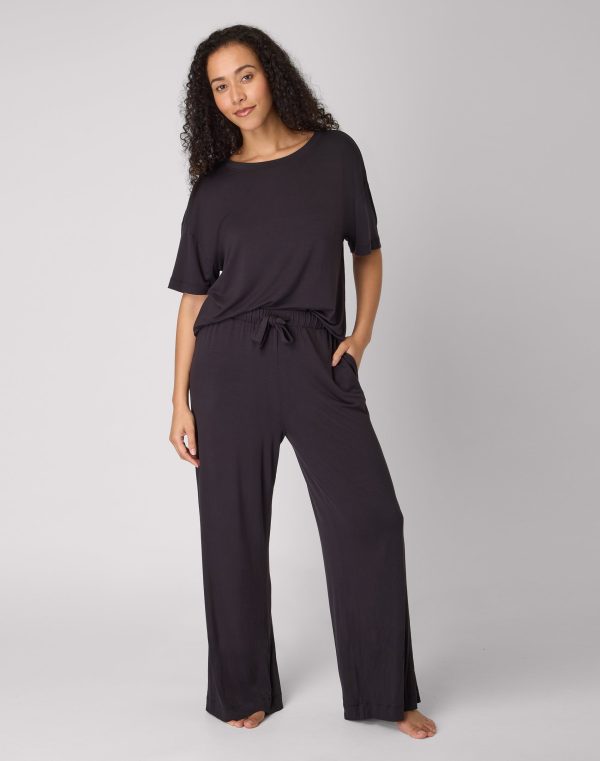 Bali Women's Pajama Set, T-Shirt & Pants, 29" Black/Black M at Bali Bras