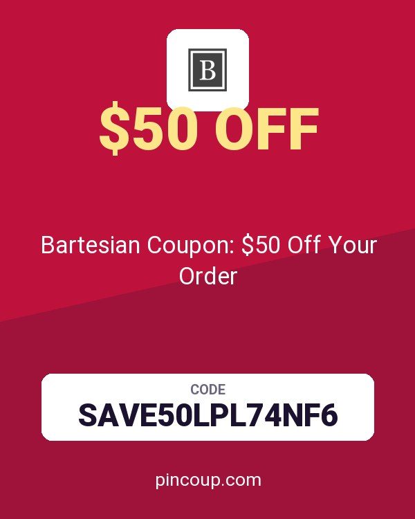 Bartesian Coupon: $50 Off Your Order