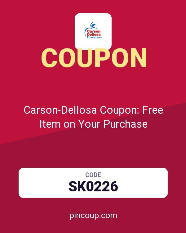 Carson-Dellosa Coupon: Free Item on Your Purchase