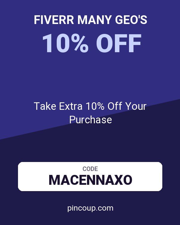 Fiverr Many GEO's coupon: Take Extra 10% Off Your Purchase