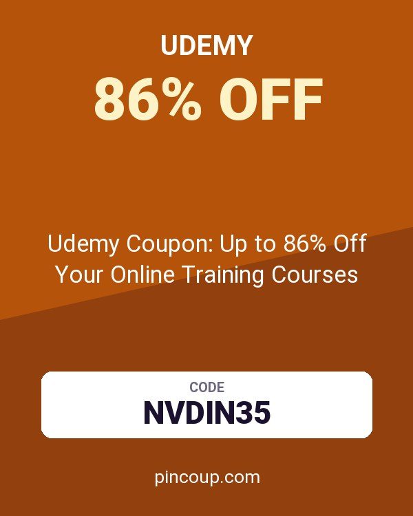 Udemy Coupon: Up to 86% Off Your Online Training Courses