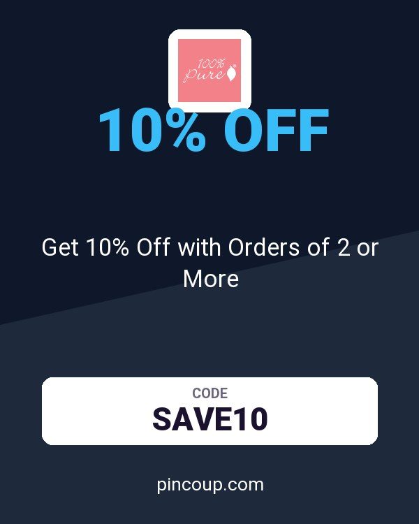 100% PURE coupon: Get 10% Off with Orders of 2 or More