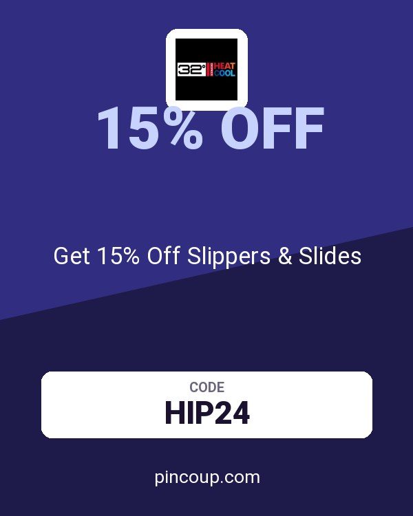 32 Degrees coupon: Get 15% Off Slippers & Slides