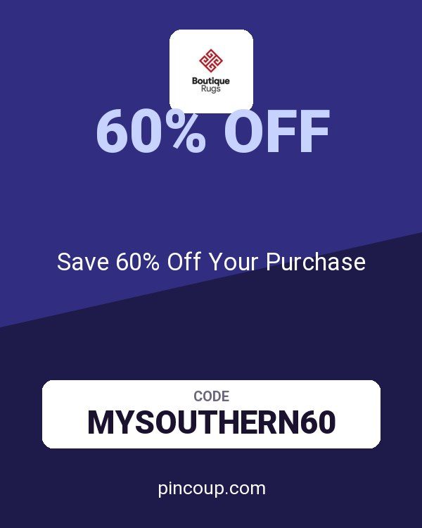 Boutique Rugs coupon: Save 60% Off Your Purchase