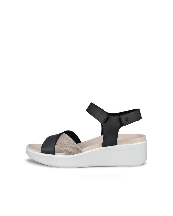 ECCO Flowt - Women's Nubuck Cork-Heeled Wedge Sandal at ECCO US & CA