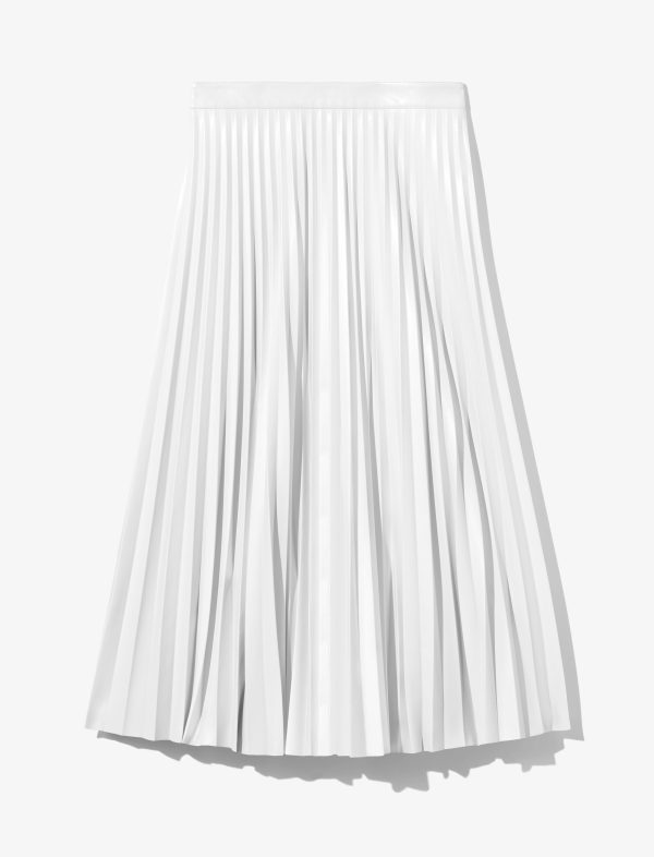 Daphne Pleated Skirt in Faux Leather at Proenza Schouler LLC