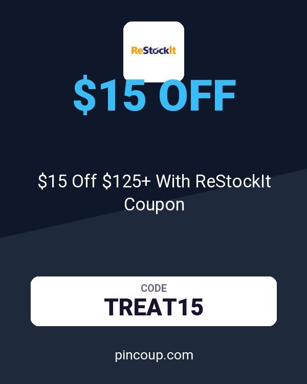 ReStockIt.com: $15 Off $125+ With ReStockIt Coupon