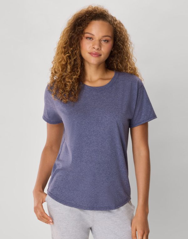 Hanes Originals Women's Tri-Blend T-Shirt, Relaxed Fit Athletic Navy Heather XL at Hanes.com