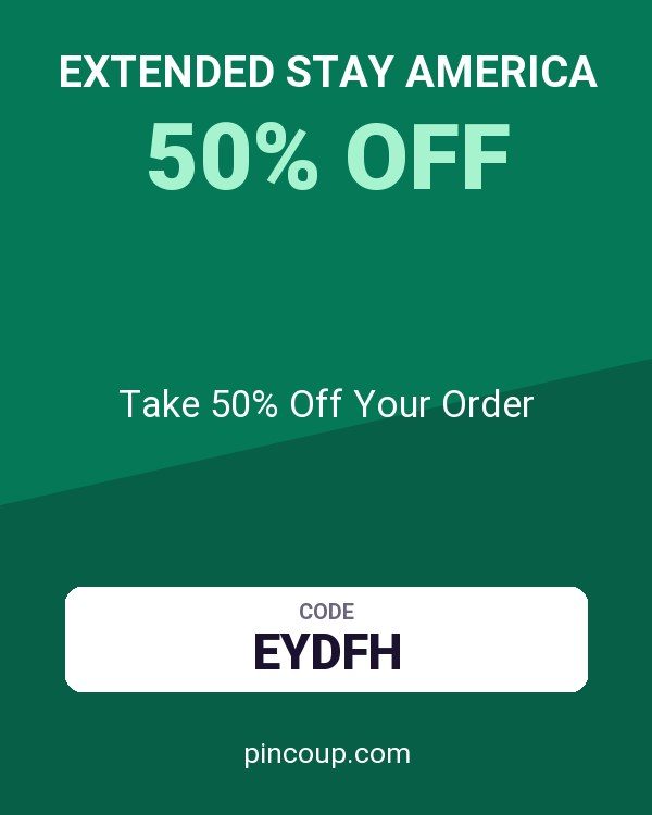 Extended Stay America coupon: Take 50% Off Your Order