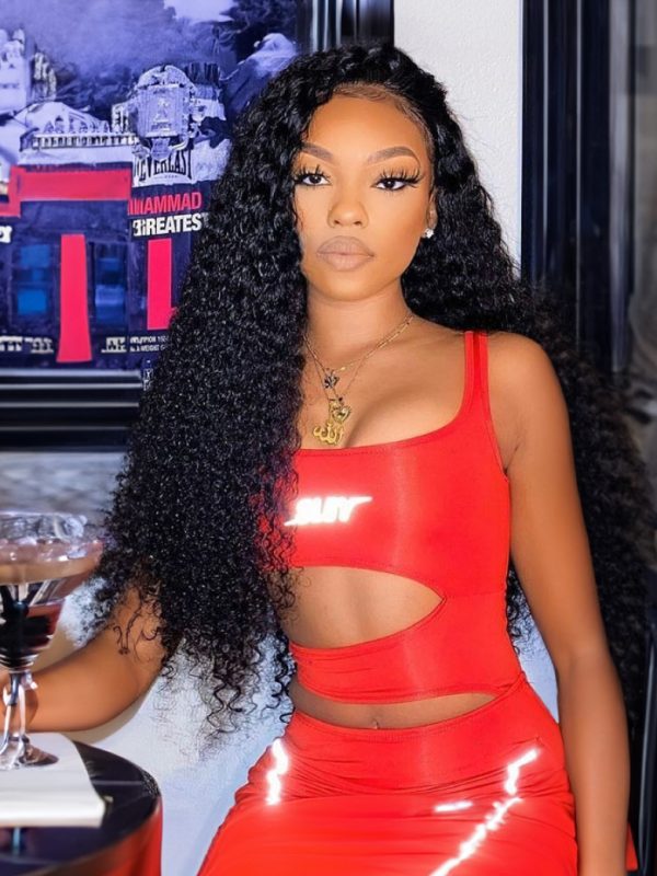 [26"=$99] UNice 13x4 HD Lace Front 180% Density Jerry Curly & Deep Wave Full Wigs Human Hair Wigs Natural Color Invisible Lace Bleached Knots