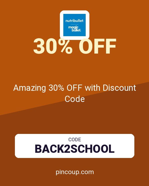 Nutribullet coupon: Amazing 30% OFF with Discount Code