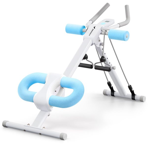 Adjustable Ab Trainer Machine - White&Blue at Merachfit
