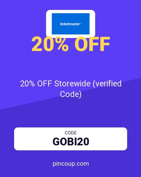 Ticketmaster coupon: 20% OFF Storewide (verified Code)