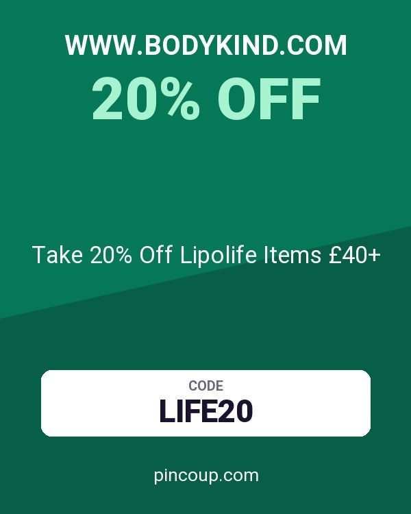 www.bodykind.com coupon: Take 20% Off Lipolife Items £40+