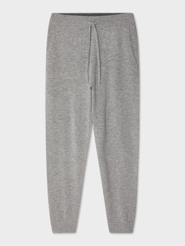 White & Warren Cashmere Jogger Pant in Grey size Small at White and Warren