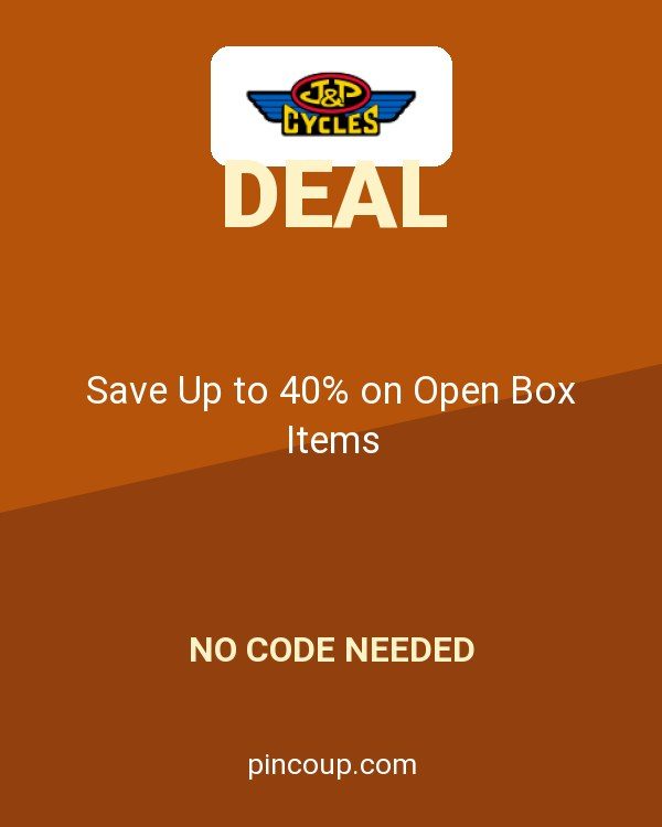 J&P Cycles coupon: Save Up to 40% on Open Box Items