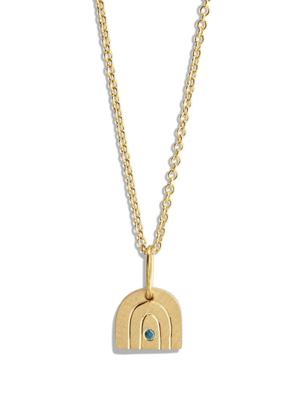 Joy Teeny Tiny Yellow Gold Necklace at YLANG23