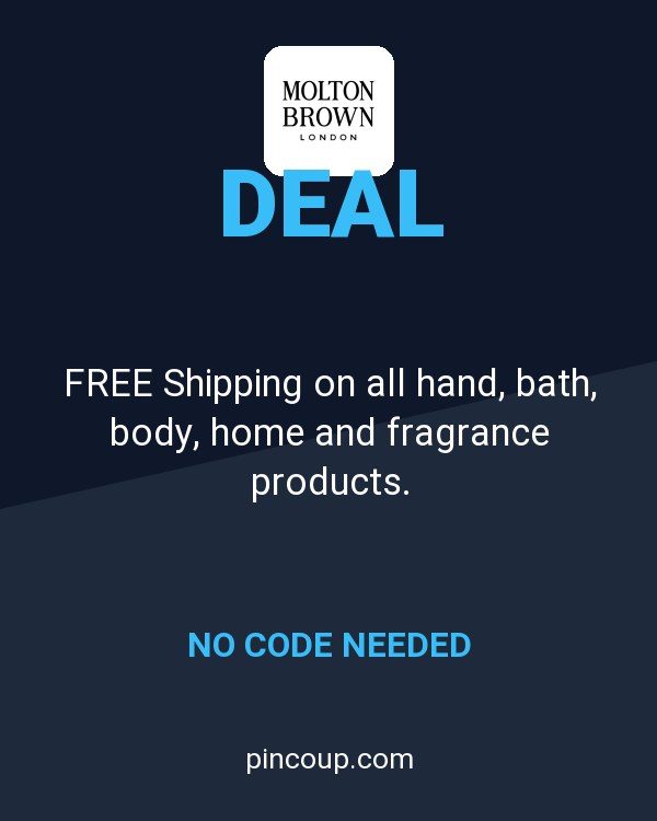 Molton Brown coupon: FREE Shipping on all hand, bath, body, home and fragrance products.