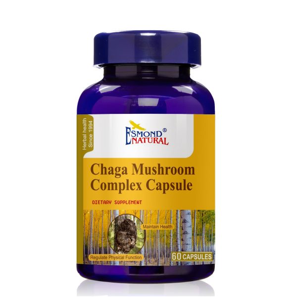 Chaga Mushroom Complex (Supports Immune System, Focus, Clarity, Memory. Great source of antioxidants), USA, FDA, GMP, NPAC-300mg, 60 Capsules at Esmond Natural