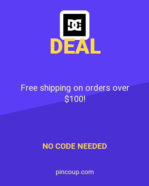 DC Shoes coupon: Free shipping on orders over $100!