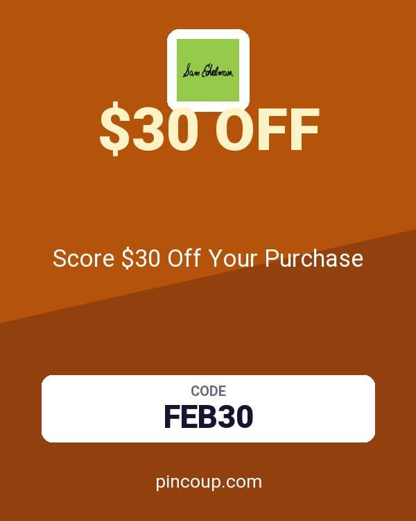 Sam Edelman coupon: Score $30 Off Your Purchase